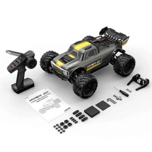 MJX Hyper Go 10210 1/10 Brushless RC Truck Grey – 80KMPH India (Silver/Red) 0
