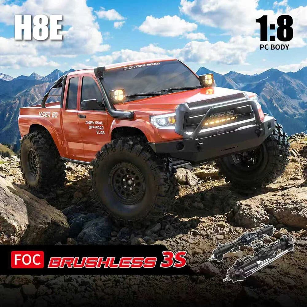 MJX H8E 1/8 4WD Brushless RC Crawler – 2.4GHz 8CH Off-Road Truck with Dual Diff Locks & 2-Speed Transmission 0