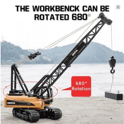 HUINA 1572 1:14 RC Truck Crane | 15CH Metal Alloy Construction Vehicle 2.4GHz 3