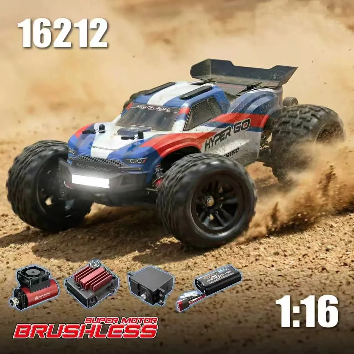 MJX Hyper Go 16212 1:16 Brushless RC Car 4WD 42kmph 2