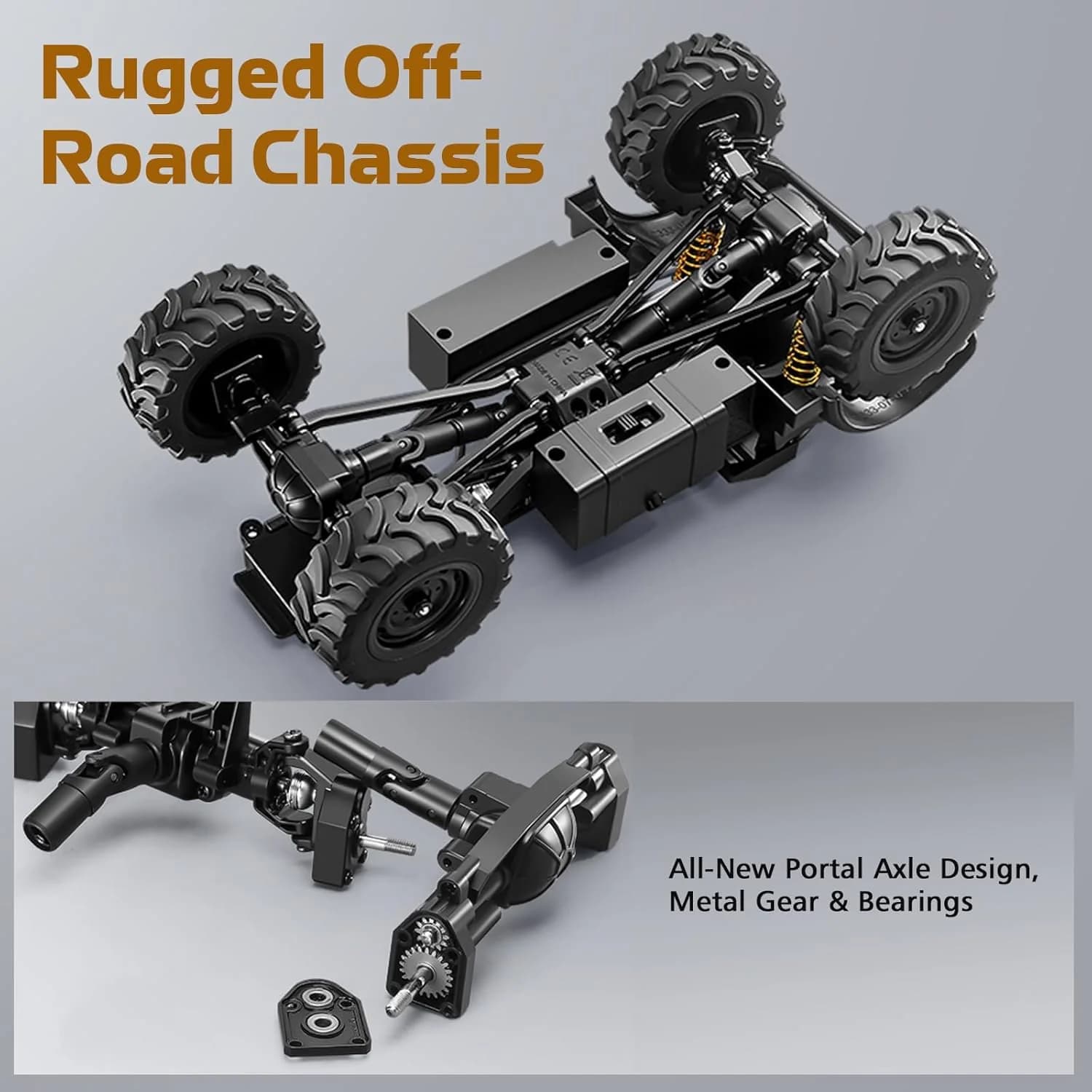 MNR/C MN333 1/18 4WD Off-Road Alloy RC Semi-Truck Rock Crawler RTR 5