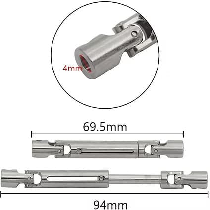 Metal Upgrade, Front and Rear Drive Shafts for MN82/82S/168/78 RC Upgrades India 0