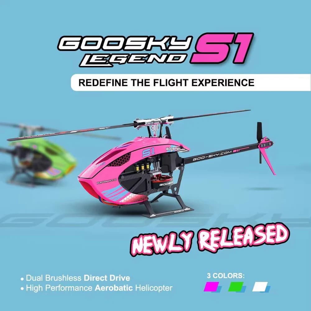 Goosky S1 RC Helicopter Dual Brushless Motor Direct-Drive BNF/RTF Helicopter NEW VERSION 3
