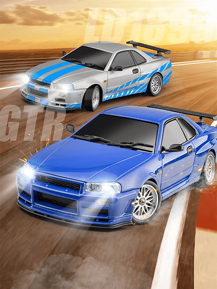 LDRC LD1899 1:18 Nissan Skyline GTR R34 2.4GHz Metal Body Remote Control Drift Car 1