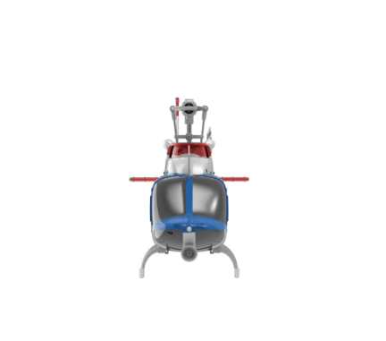 C138 Pro 1/33 Scale Bell 206 2.4G 6CH Flybarless Single-Rotor RC Helicopter Model, with One-Touch Inverted Flight, Police Livery (RTF Version) 4