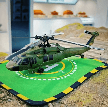 Wltoys K170 UH-60L 2.4GHz 4CH Brushless Military RC Helicopter RTF, 6-Axis Gyro 4