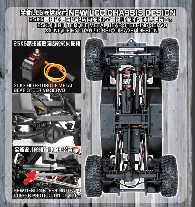 2024 Yikong YK4106 PRO 1:10 RC Car Crawler 11CH Radio Tank Turing RTR 2