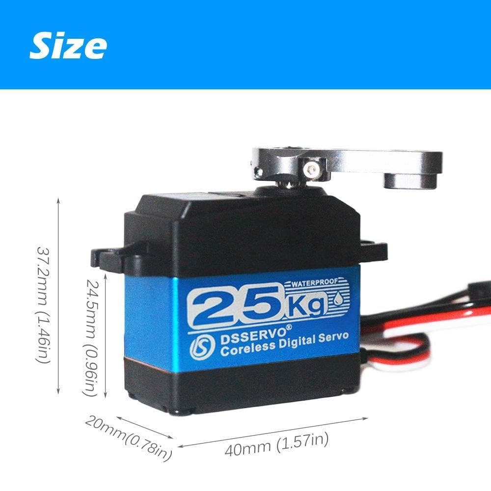 Servo 25KG DS3225SG 180Degree Metal Gear Coreless Digital Servo Motor Arduino High Torque 1