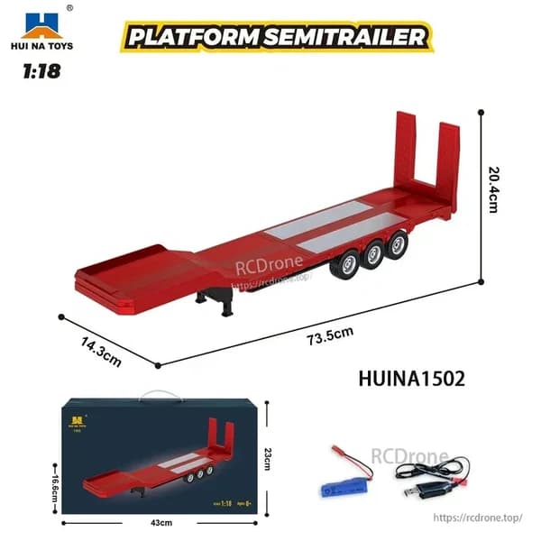 HUINA 1501 770S RC Truck with 1502 Trailer 1/18 19CH Transport Truck RTR | India 4