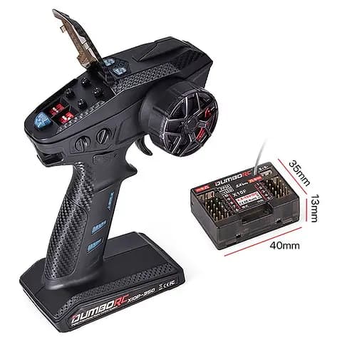 DumboRC X10P-350 10CH 2.4GHZ RC Transmitter with Receiver Combo- India 1