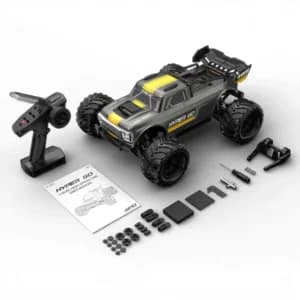 MJX Hyper Go 10210 1/10 Brushless RC Truck Grey – 80KMPH India (Silver/Red) 3