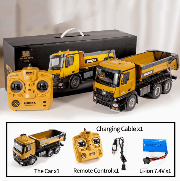 Huina 1573 RC Dump Truck 1/14 2.4GHz 10CH Remote Control Dump Truck Radio Control Engineering Truck RC Construction Car Toys for Kids 4