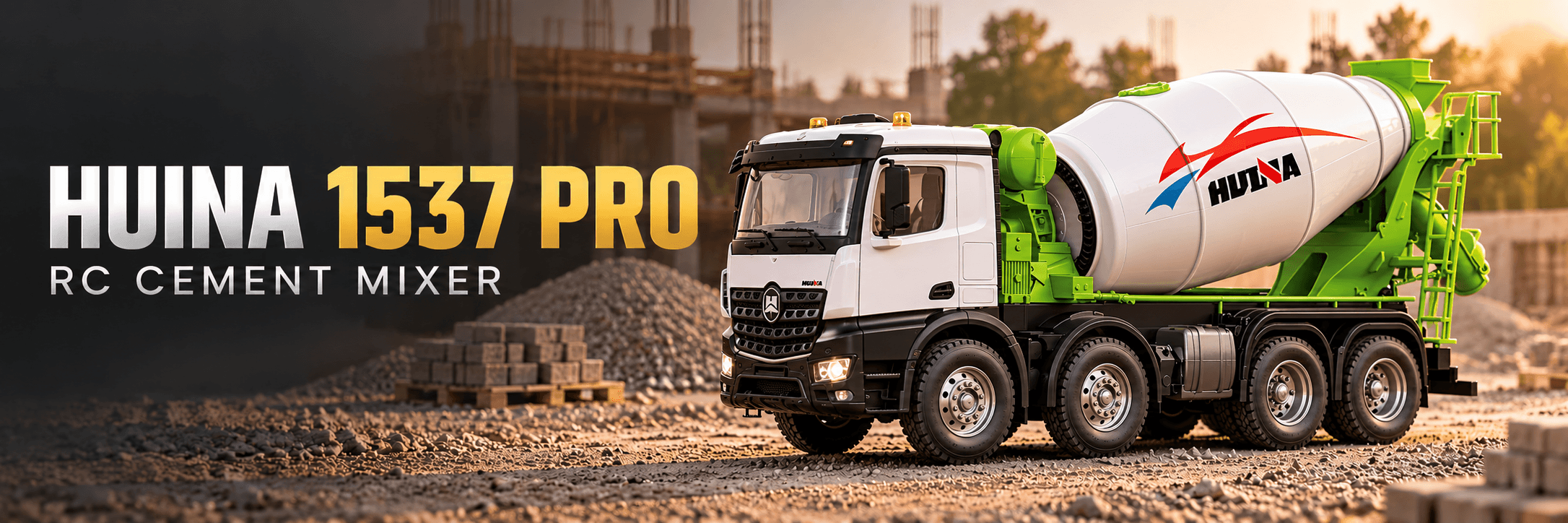 Huina 1537 PRO RC Cement Mixer Truck: Deliver the Next Stage of Your Mini Construction Project