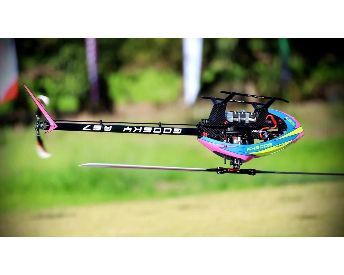 GooSky Legend RS7 Electric Helicopter Kit Combo w/Azure Blades – Yellow/Blue (690–710mm) 2