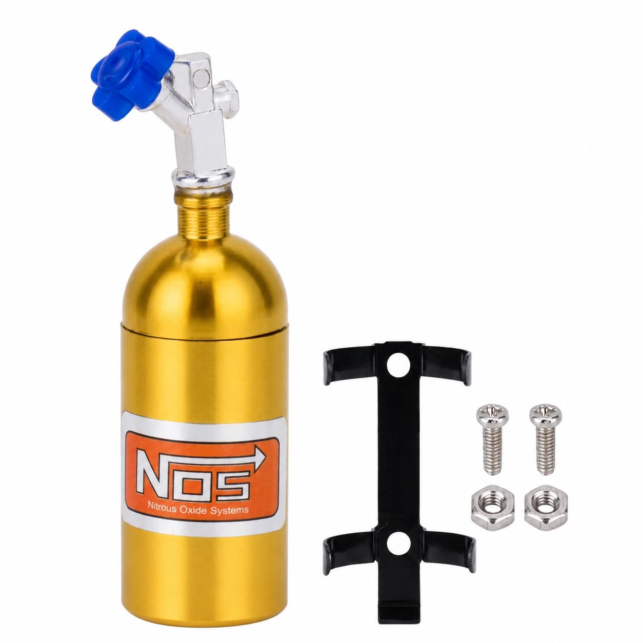 RC 1/10 Scale Nitrous Bottle NOS Nitro W/ Holder + Hose 7