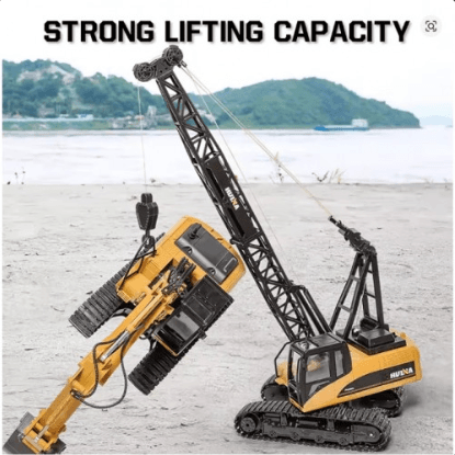 HUINA 1572 1:14 RC Truck Crane | 15CH Metal Alloy Construction Vehicle 2.4GHz 1