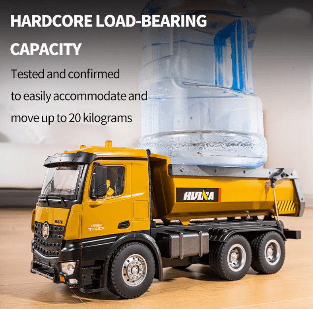 Huina 1573 RC Dump Truck 1/14 2.4GHz 10CH Remote Control Dump Truck Radio Control Engineering Truck RC Construction Car Toys for Kids 1