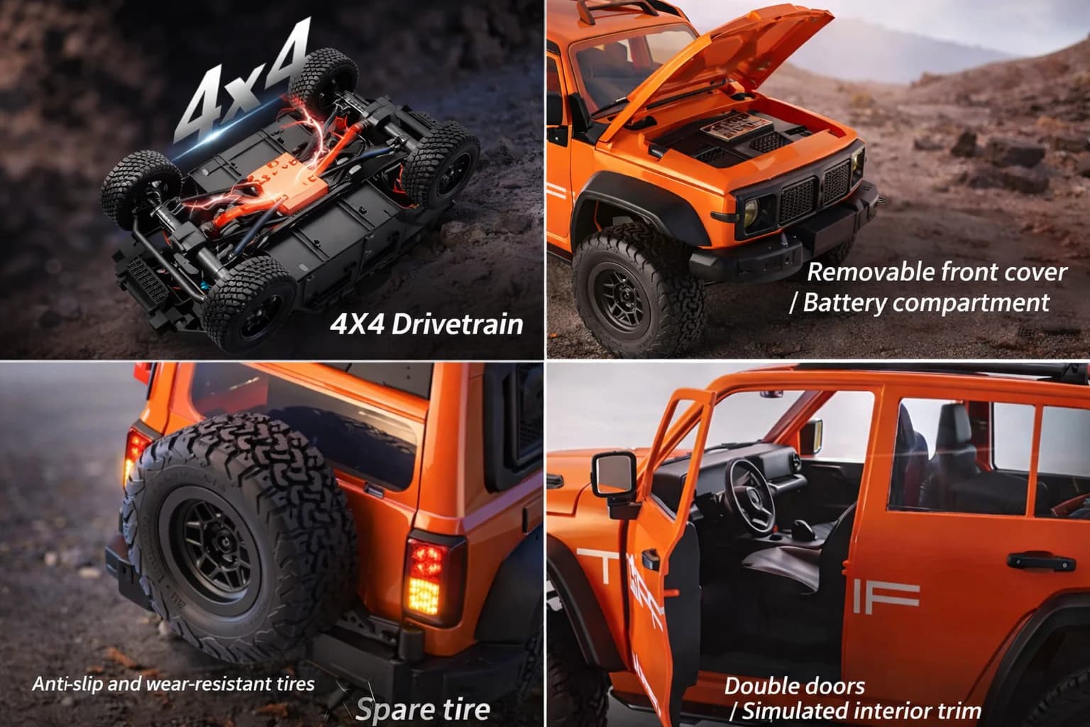 MNRC MN300 RTR 1/12 Scale 4WD RC Rock Crawler Off-Road Truck with Two-Speed Transmission 1