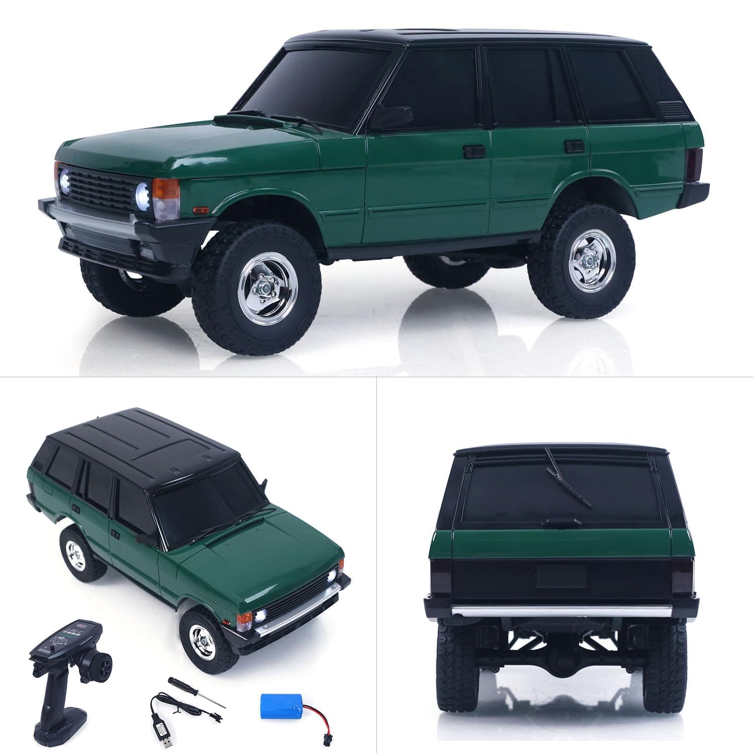 1/18 2.4G RC Rock Crawler Car LDRC Ld18401 4Wd Remote Control Climbing Car Simulation SUV Vehicles Brushed Motor Esc Servo RTR Hobby Grade Model for Adult Hobby(Green) 0