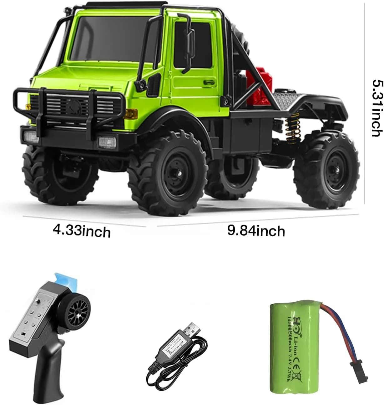 MNR/C MN333 1/18 4WD Off-Road Alloy RC Semi-Truck Rock Crawler RTR 6