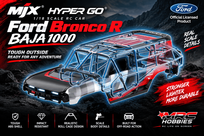 MJX Hyper Go H18P 1/18 Ford Bronco R 4WD Brushless RC Crawler 4