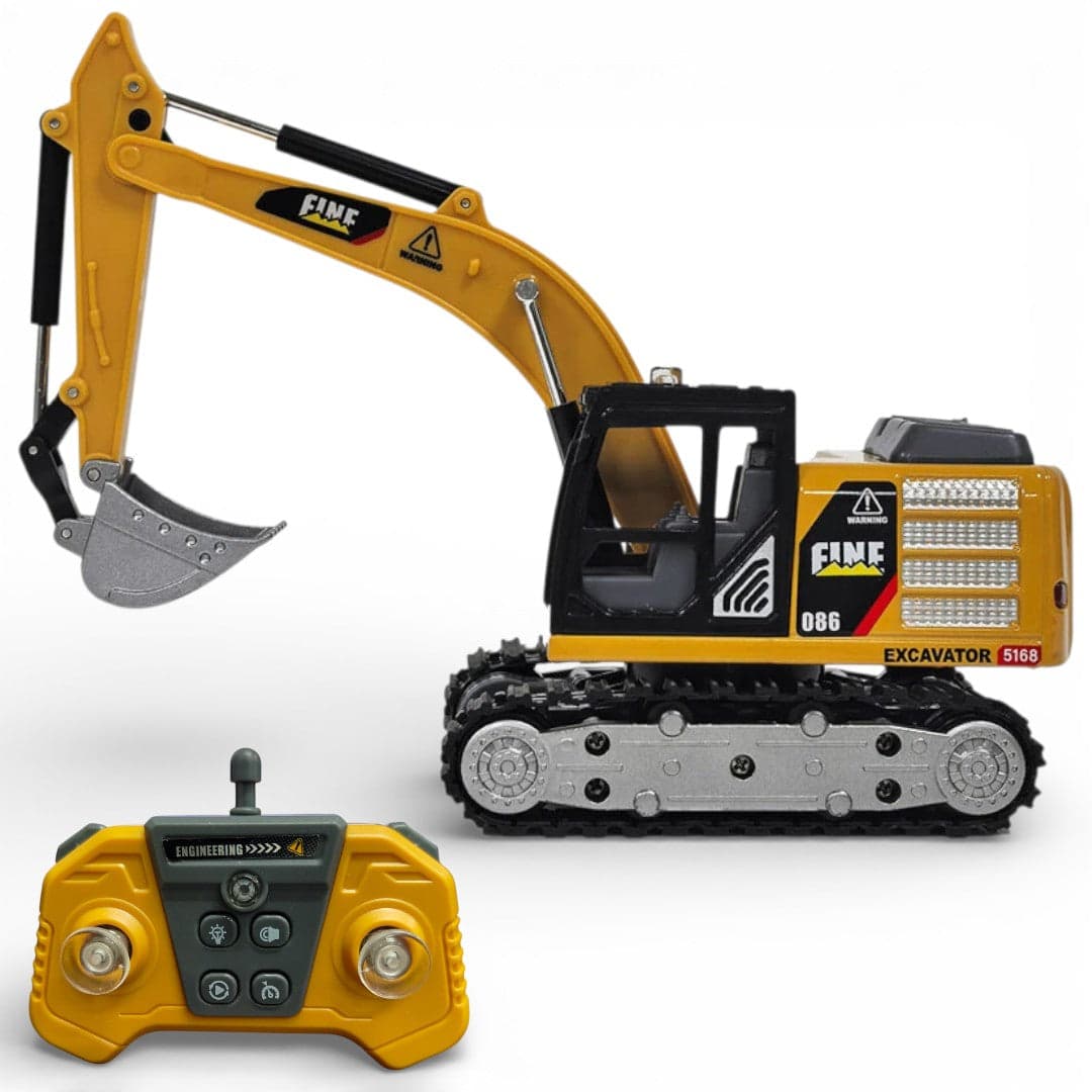 TRASPED HG4-413 1:64 Scale Mini RC Excavator | Alloy Bucket | 270° Rotation | App Control | Lights & Sound 0