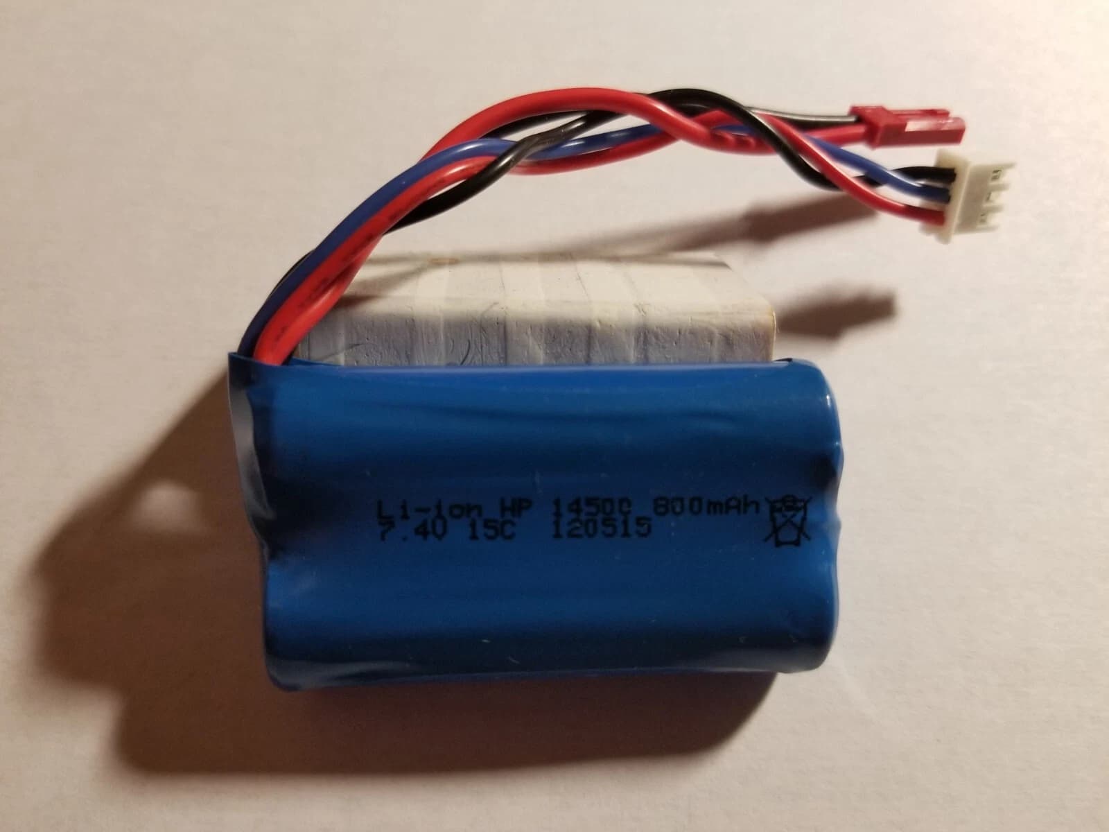 14500 7.4V 800 mAh 15C Li-ion battery with XH-3Y & JST Plug AND 3-PIN ,4-PIN 0