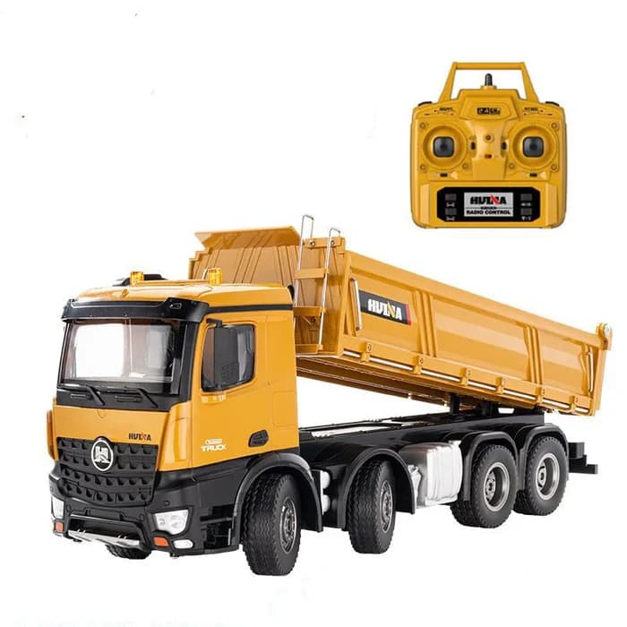 Huina 1536 1:14 Alloy RC Dump Truck – 12CH Large 8-Wheel Heavy Construction Transport Vehicle 4