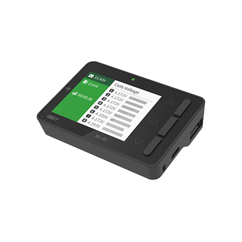 ISDT BG‑8S 8S BattGO Smart Battery Checker – XT60i/BattGO Support, 260k‑color LCD, Auto Cell Balance 0