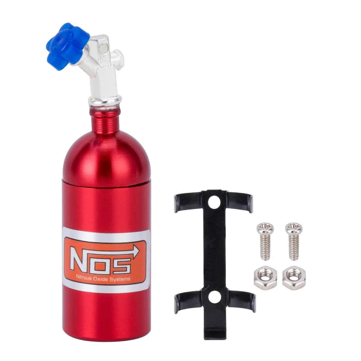RC 1/10 Scale Nitrous Bottle NOS Nitro W/ Holder + Hose 2