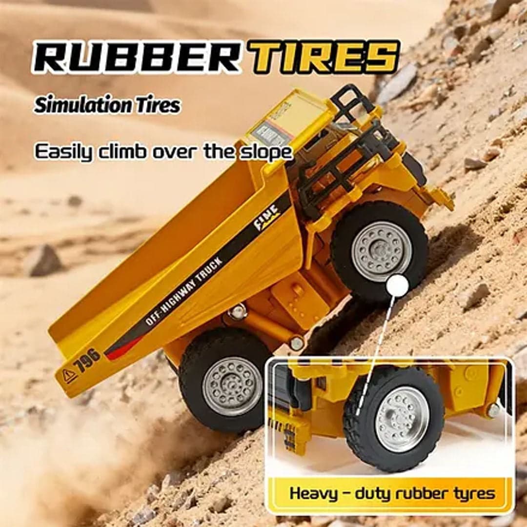 TRASPED HG4-414 1:64 Scale Mini RC Alloy Dump Truck | 2.4G App Control | Lights & Music 6