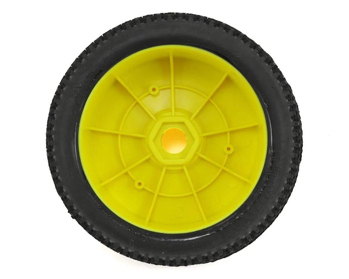 AKA Cityblock 1/8 Buggy Pre-Mounted Tires (2) (Yellow) (Super Soft - Long Wear) 1