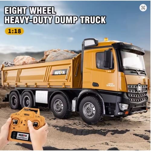 New Huina 1538 1/14th 3in1 Alloy RC Engineering Dump Truck 26CH Crane Rotation Arm Timber Grab Truck 6