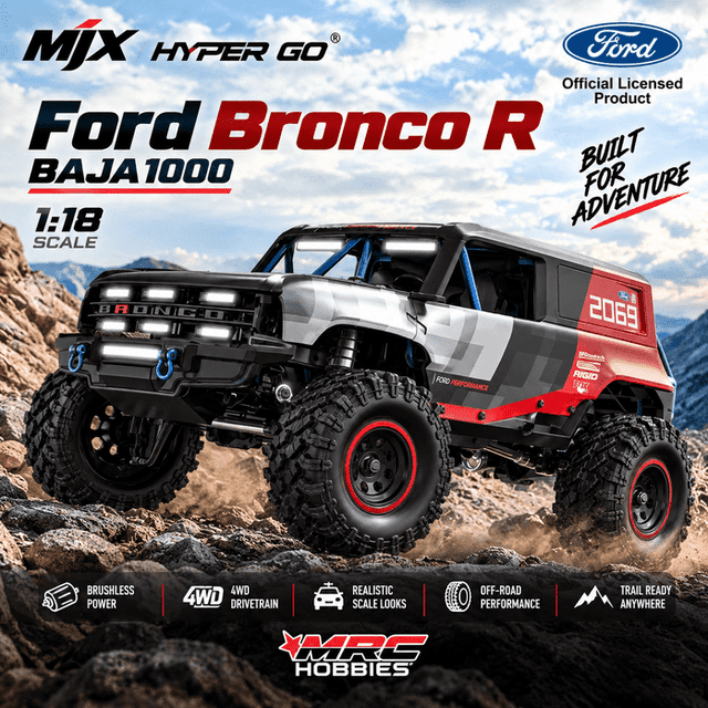 MJX Hyper Go H18P 1/18 Ford Bronco R 4WD Brushless RC Crawler