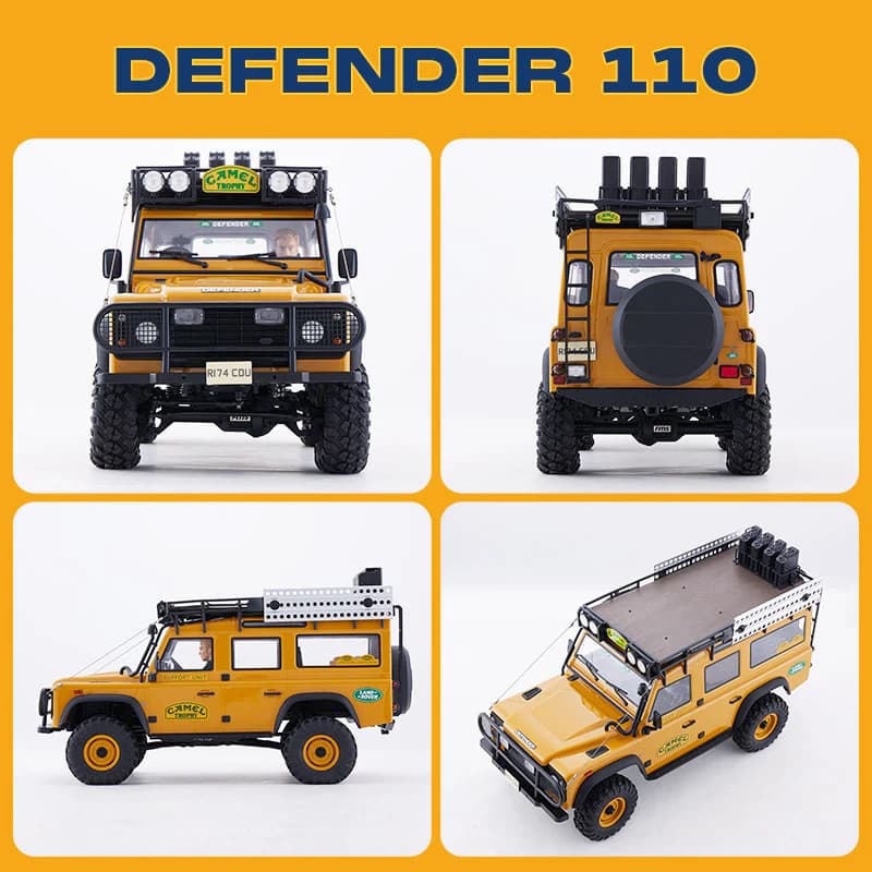 FMS 1:10 FCX10 Land Rover Defender RS Yellow 2