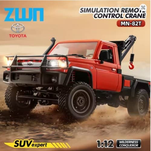 MNRC MN82T simulation full ratio 1:12 pickup truck rescue trailer model four-wheel drive off-road RC 0