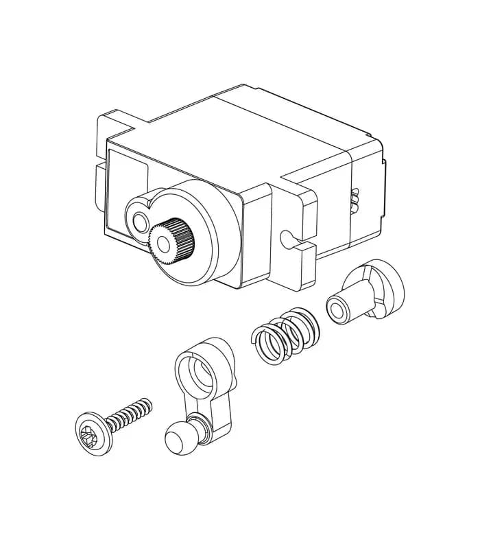 MJX Hyper Go 20208 9G Digital Steering Servo - Part Number PS17A 0