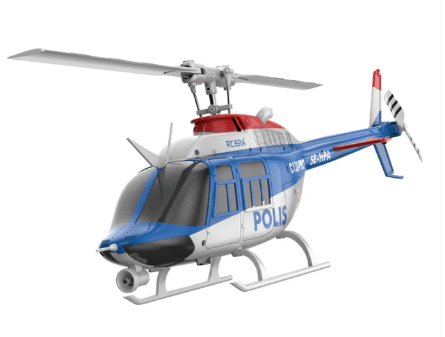 C138 Pro 1/33 Scale Bell 206 2.4G 6CH Flybarless Single-Rotor RC Helicopter Model, with One-Touch Inverted Flight, Police Livery (RTF Version)