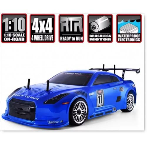 HSP 94123 PRO Brushless 1/10 2.4G AWD Remote Control On-Road Drift RC Car - Black 2