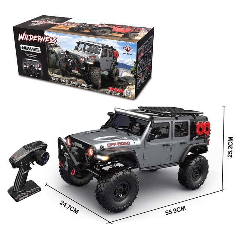 HB Toys RTR R1011 2.4G 4WD RC Car Full Proportional Rock Crawler RUBICON LED Light Off-Road Climbing Truck 0