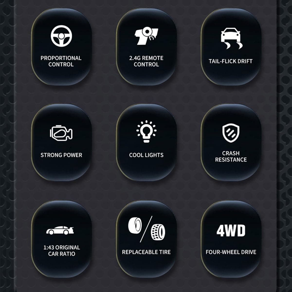 1:43 Full Scale Mini 4WD Drifting Charging Remote Control Car, Color: 4309G With Gyroscope 5