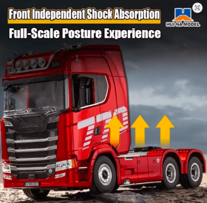 Huina 1501 1/18 2.4G 19CH Scania Tractor Truck RTR Cool Light Full Scale RC Car Vehicle Models - Only RC Trailer 3