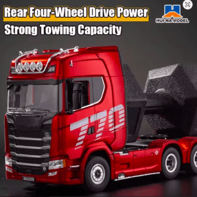Huina 1501 1/18 2.4G 19CH Scania Tractor Truck RTR Cool Light Full Scale RC Car Vehicle Models - Only RC Trailer 4