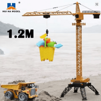 Huina 1585 Remote Control Alloy Tower Crane Children's Electric Remote Control Engineering Crane 0